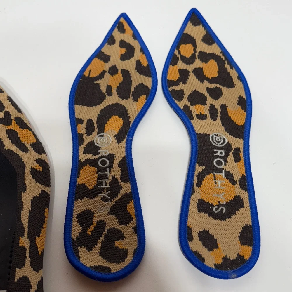 Rothy’s The Point Big Cat Leopard Print Flats - Picture 14 of 17